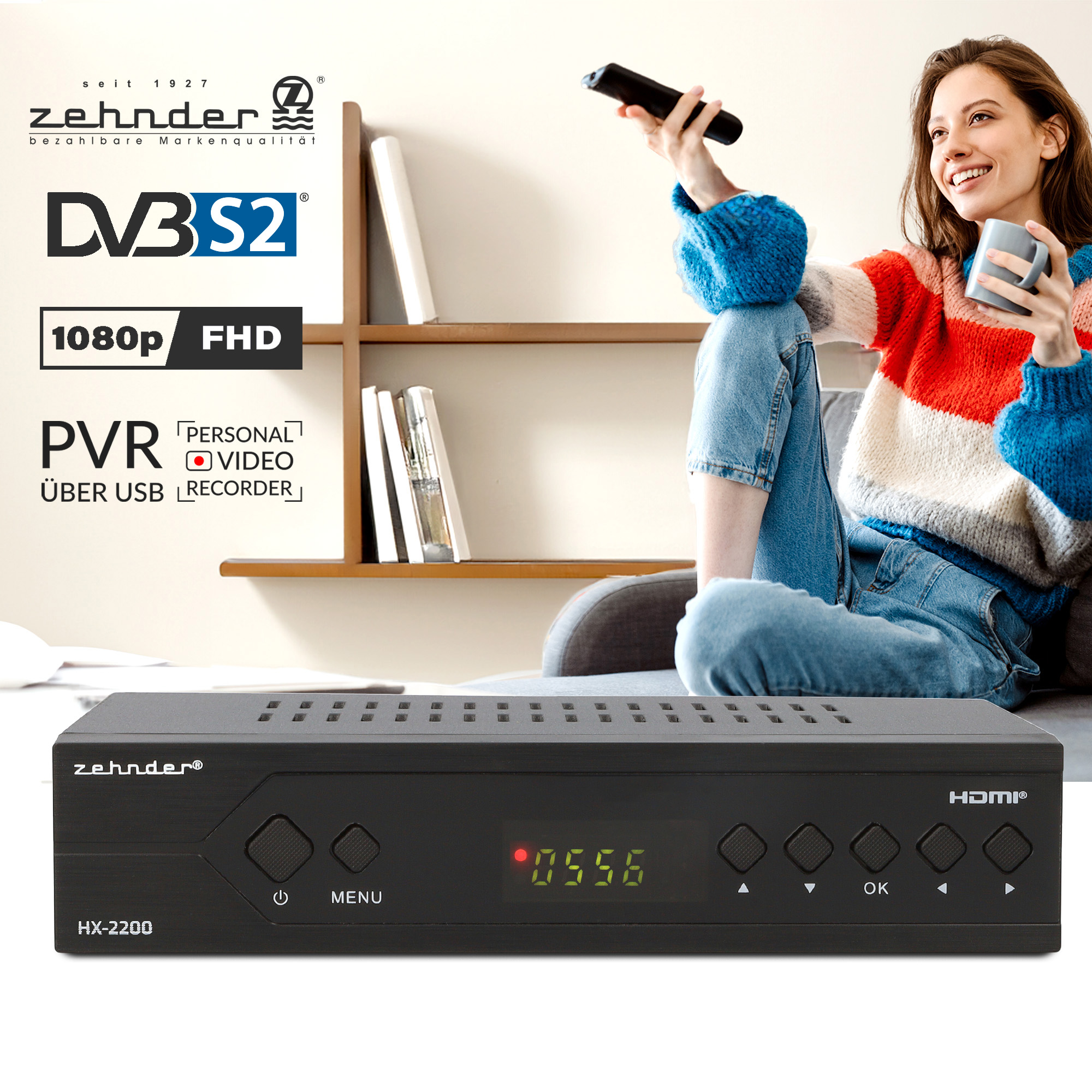Zehnder HX-2200 DVBS2 Cyfrowy Odbiornik Satelitarny FHD - obrazek 3