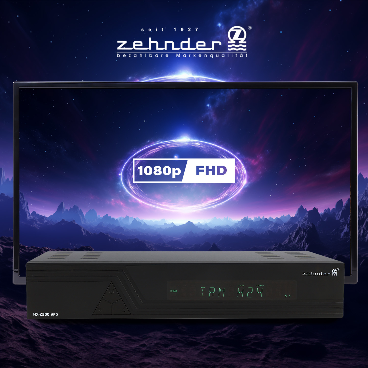 Zehnder HX-2300 VFD DVB-S2 Digitaler Satelliten-Receiver FHD – Bild 8