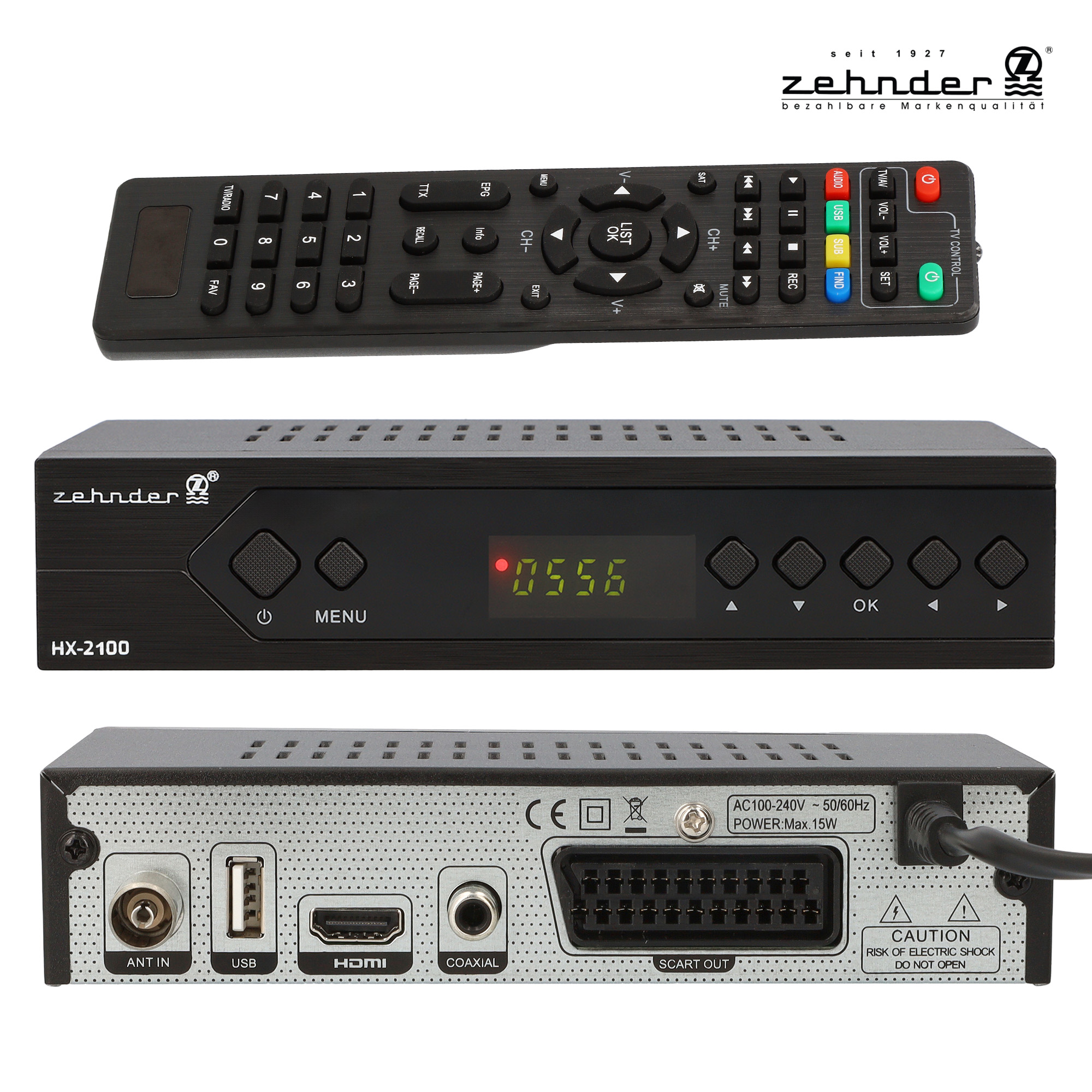 Zehnder HX-2100 – DVB-C Digitaler Kabel-Receiver FHD – Bild 4