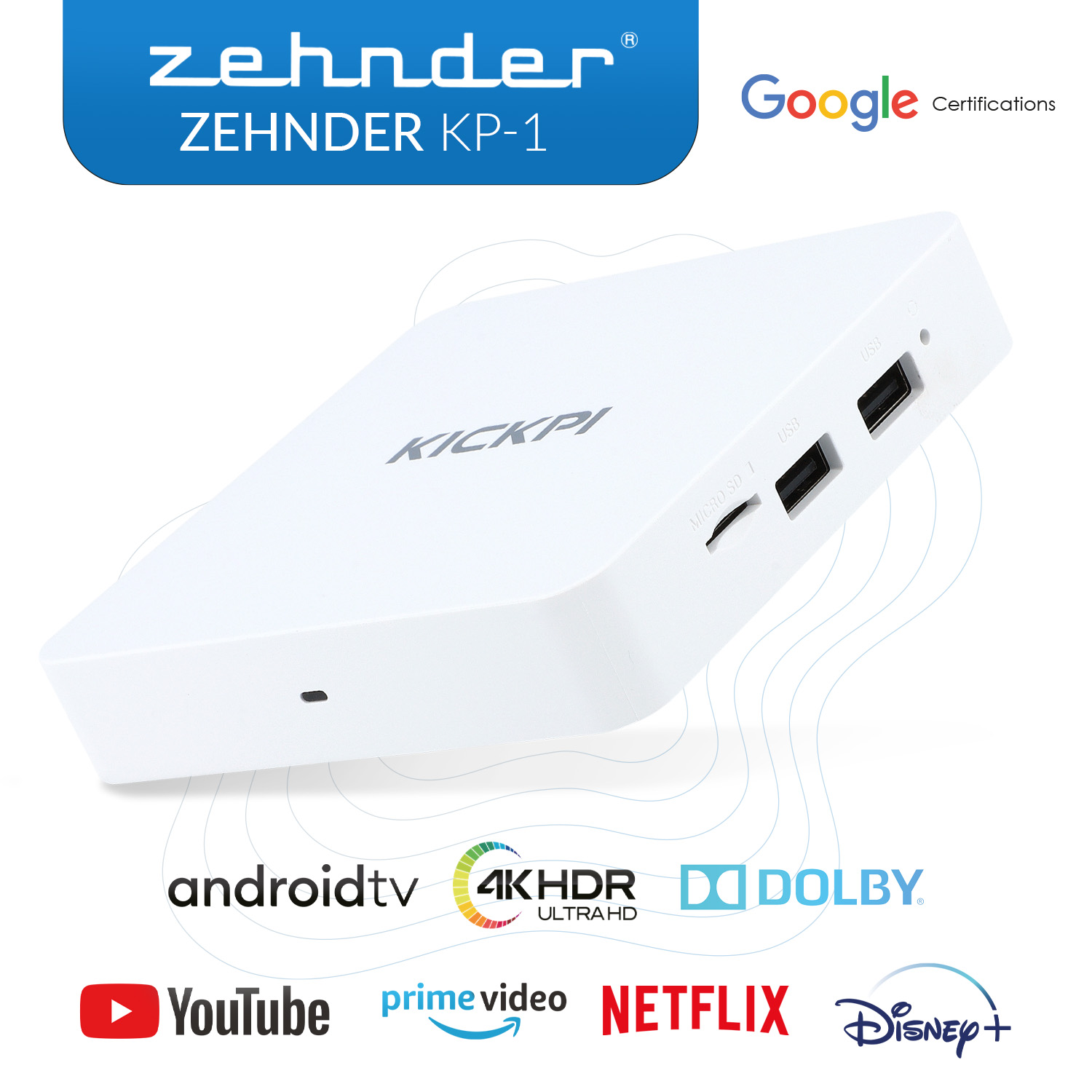 Zehnder KP-1 – 4K IP-Streaming Box mit Android TV 11 – Bild 9