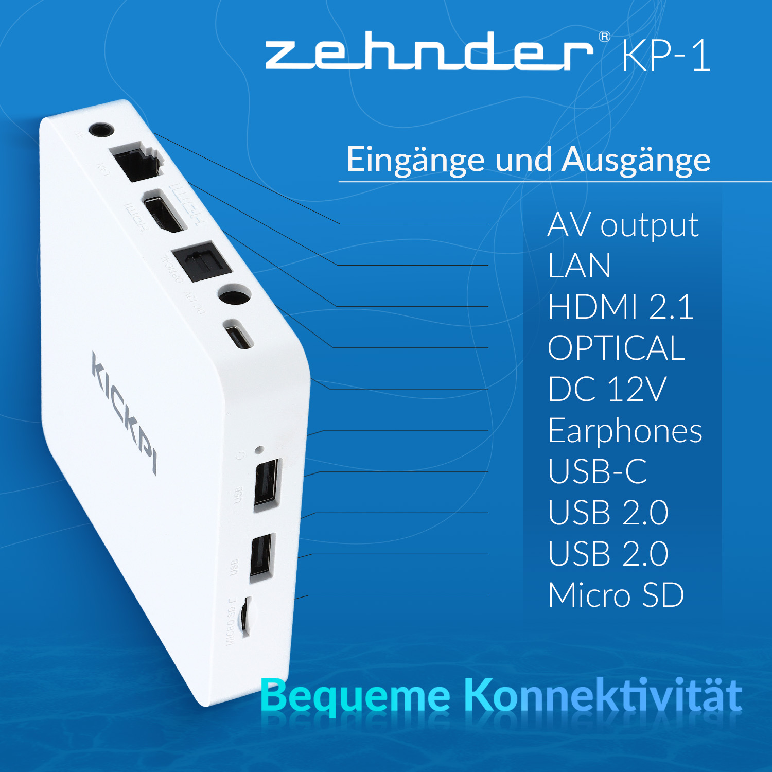 Zehnder KP-1 – 4K IP-Streaming Box mit Android TV 11 – Bild 3