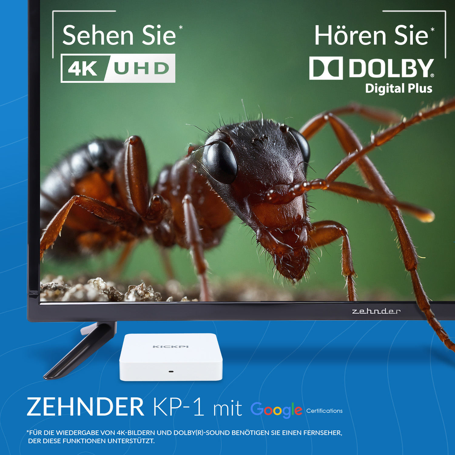 Zehnder KP-1 – 4K IP-Streaming Box mit Android TV 11 – Bild 5